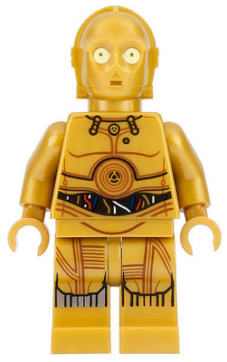 LEGO Minifigure -- C-3PO - Colorful Wires, Decorated Legs-Star Wars / Star Wars Episode 4/5/6 -- SW0700 -- Creative Brick Builders